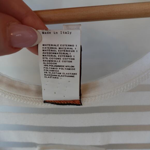 Vintage 90s Jean Paul Gaultier Soleil Dress Medium Navy White Stripe Tank Sailor - Picture 11 of 12